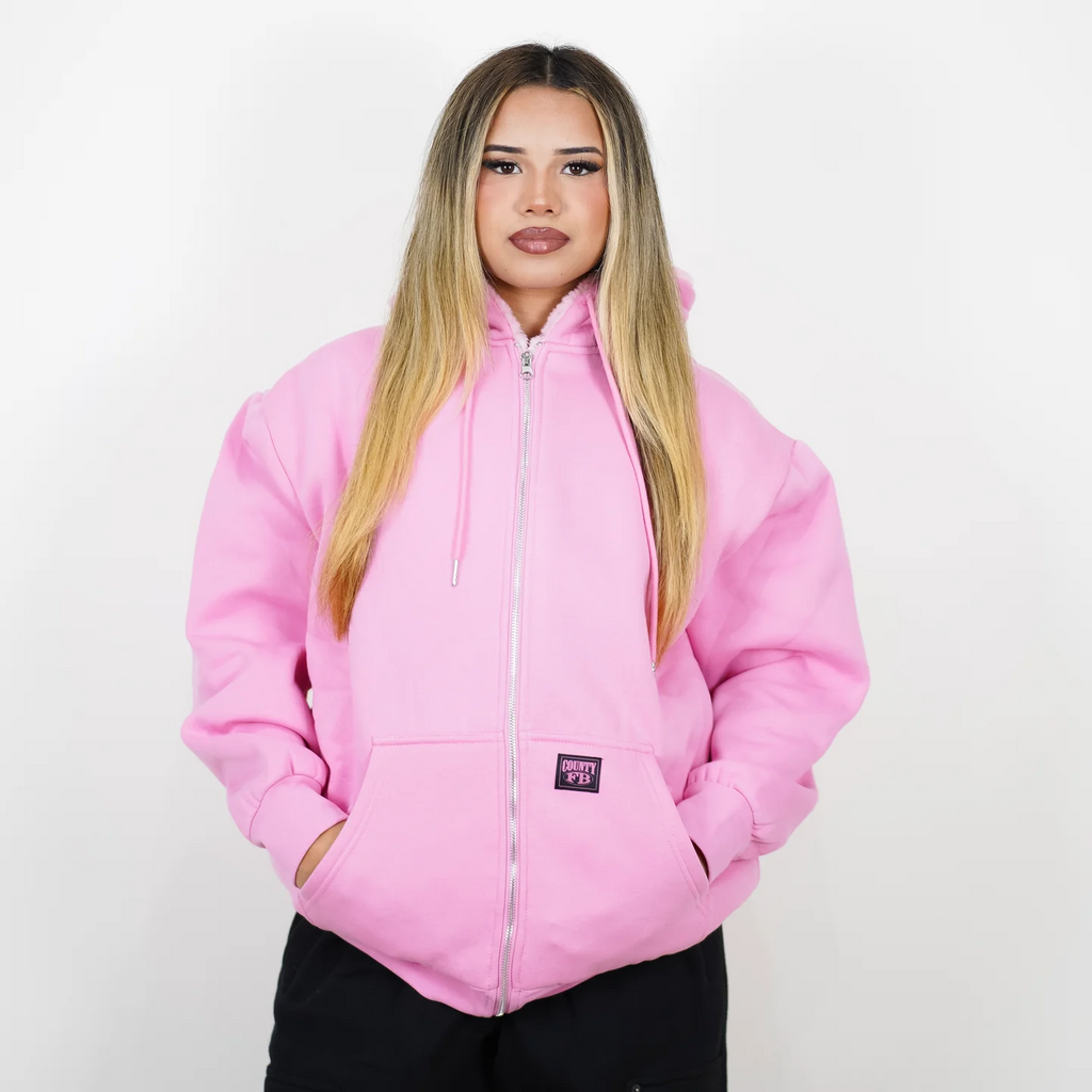 FB County Pink Zip-up Hood