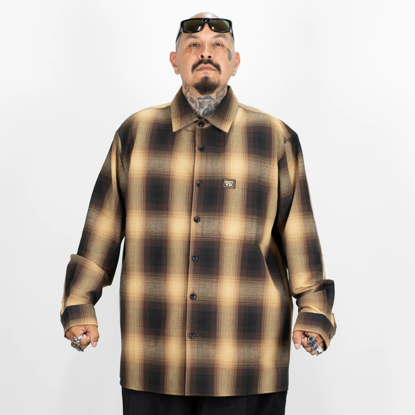 FB County Checkered Shirts Long Sleeve Button