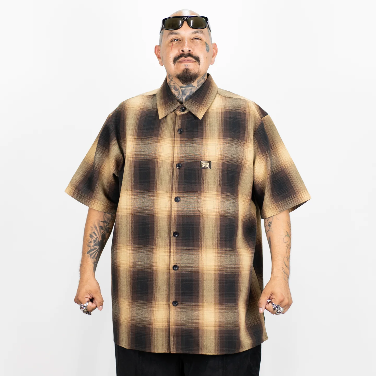 FB County Checkered Shirts Short Sleeve Button